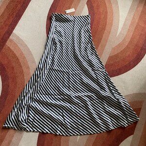 Slim Bell Skirt with Nautical Stripe